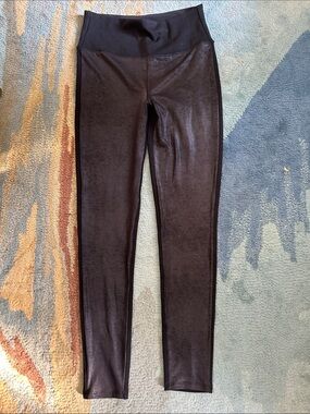 Red Hot Black High-Rise Faux-Leather Leggings